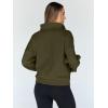 imageTrendy Queen Womens Sweatshirts Quarter Half Zip Pullover Oversized Hoodies Fall Fashion 2025 Winter Fleece Jackets SweatersArmy Green