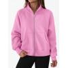 imageTrendy Queen Womens Sweatshirts Zip Up Hoodies Cropped Crewneck Pullover Casual Jackets Y2k Clothes Fall Fashion Outfits 2025Pink