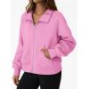 imageTrendy Queen Womens Sweatshirts Zip Up Hoodies Cropped Crewneck Pullover Casual Jackets Y2k Clothes Fall Fashion Outfits 2025Pink