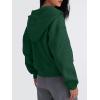 imageTrendy Queen Zip Up Hoodies For Women Cropped Sweatshirts Fall Fashion Outfits 2025 Y2k Fleece Teen Girls ClothesDarkgreen