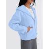 imageTrendy Queen Zip Up Hoodies For Women Cropped Sweatshirts Fall Fashion Outfits 2025 Y2k Fleece Teen Girls ClothesSkyblue
