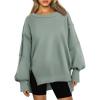 imageTrendy Queen Womens Oversized Sweatshirts Hoodies Crewneck Shirts Fall Outfits Teen Girls Y2k Winter ClothesLightgreen