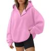 imageTrendy Queen Womens Oversized V Neck Hoodies with Thumb Hole Pullover Sweatshirts Y2k Clothes Fall Fashion Outfits 2025Pink