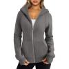 imageTrendy Queen Womens Zip Up Hoodies Fleece Jackets Oversized Sweatshirts Fall Fashion Outfits Sweaters Winter ClothesDarkgrey