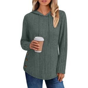 imageTrendy Queen Womens Hoodies Oversized Sweatshirts Long Sleeve Shirts Sweaters Fall Pullovers TopsGreen