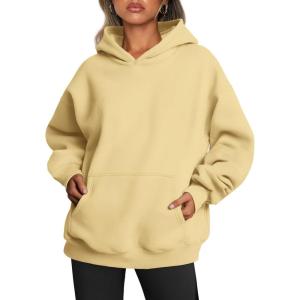 imageTrendy Queen Womens Oversized Hoodies Fleece Sweatshirts Fall Fashion Pullover Sweaters Winter ClothesLight Yellow