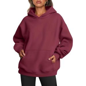 imageTrendy Queen Womens Oversized Hoodies Fleece Sweatshirts Fall Fashion Pullover Sweaters Winter ClothesRed