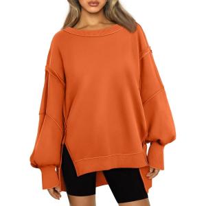 imageTrendy Queen Womens Oversized Sweatshirts Hoodies Crewneck Shirts Fall Outfits Teen Girls Y2k Winter ClothesOrange