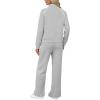 imageSAMPEEL 2 Piece Outfits for Women Lounge Sets Matching Sets Fall Fashion Clothing Travel Airport Vacation Clothes Pant SetsGrey