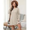 imageSAMPEEL Dresses for Women 2025 Casual Long Sleeve Cozy Tshirt Dress Fashion Fall OutfitsBeige
