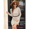 imageSAMPEEL Dresses for Women 2025 Casual Long Sleeve Cozy Tshirt Dress Fashion Fall OutfitsBeige