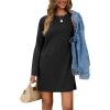 imageSAMPEEL Dresses for Women 2025 Casual Long Sleeve Cozy Tshirt Dress Fashion Fall OutfitsBlack