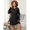 imageSAMPEEL Dresses for Women 2025 Casual Long Sleeve Cozy Tshirt Dress Fashion Fall OutfitsBlack