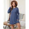 imageSAMPEEL Dresses for Women 2025 Casual Long Sleeve Cozy Tshirt Dress Fashion Fall OutfitsBlue