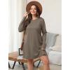 imageSAMPEEL Dresses for Women 2025 Casual Long Sleeve Cozy Tshirt Dress Fashion Fall OutfitsCoffee