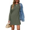 imageSAMPEEL Dresses for Women 2025 Casual Long Sleeve Cozy Tshirt Dress Fashion Fall OutfitsGreen