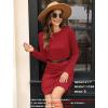 imageSAMPEEL Dresses for Women 2025 Casual Long Sleeve Cozy Tshirt Dress Fashion Fall OutfitsRed