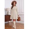 imageSAMPEEL Dresses for Women 2025 Long Sleeve Fall Fashion Casual Sweater Dress Trendy OutiftsApricot