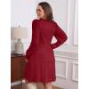 imageSAMPEEL Dresses for Women 2025 Long Sleeve Fall Fashion Casual Sweater Dress Trendy OutiftsBurgundy