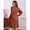 imageSAMPEEL Dresses for Women 2025 Long Sleeve Fall Fashion Casual Sweater Dress Trendy OutiftsCaramel