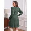 imageSAMPEEL Dresses for Women 2025 Long Sleeve Fall Fashion Casual Sweater Dress Trendy OutiftsClassic Green