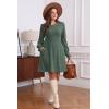imageSAMPEEL Dresses for Women 2025 Long Sleeve Fall Fashion Casual Sweater Dress Trendy OutiftsClassic Green