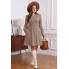 imageSAMPEEL Dresses for Women 2025 Long Sleeve Fall Fashion Casual Sweater Dress Trendy OutiftsCoffee