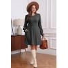 imageSAMPEEL Dresses for Women 2025 Long Sleeve Fall Fashion Casual Sweater Dress Trendy OutiftsGrey