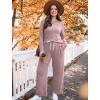 imageSAMPEEL Pajamas for Women Set Comfy Lounge Sets Two Piece Long Sleeve Cute Pjs Soft Sleepwear Winter ClothingClassic Pink