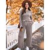 imageSAMPEEL Pajamas for Women Set Comfy Lounge Sets Two Piece Long Sleeve Cute Pjs Soft Sleepwear Winter ClothingKhaki
