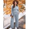imageSAMPEEL Pajamas for Women Set Comfy Lounge Sets Two Piece Long Sleeve Cute Pjs Soft Sleepwear Winter ClothingLight Blue