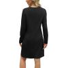 imageSampeel Dresses for Women 2025 Casual Long Sleeve V Neck Tshirt Dress Side Split Fashion Fall OutfitsBlack