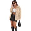 imageSampeel Leather Jacket Women Faux Oversized Motorcycle Bomber Coats 2025 Fall Fashion Outfits Winter ClothesApricot
