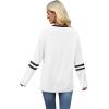 imageSampeel Long Sleeve Shirts for Women Color Block Casual Tops Fall Outfits 2025 Basic Tees Trendy Clothes05 White