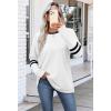 imageSampeel Long Sleeve Shirts for Women Color Block Casual Tops Fall Outfits 2025 Basic Tees Trendy Clothes05 White