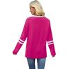 imageSampeel Long Sleeve Shirts for Women Color Block Casual Tops Fall Outfits 2025 Basic Tees Trendy Clothes07 Hot Pink