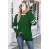 imageSampeel Long Sleeve Shirts for Women Color Block Casual Tops Fall Outfits 2025 Basic Tees Trendy Clothes08 Green