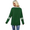 imageSampeel Long Sleeve Shirts for Women Color Block Casual Tops Fall Outfits 2025 Basic Tees Trendy Clothes08 Green