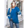 imageSampeel Long Sleeve Shirts for Women Color Block Casual Tops Fall Outfits 2025 Basic Tees Trendy Clothes09 Blue