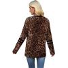 imageSampeel Long Sleeve Shirts for Women Color Block Casual Tops Fall Outfits 2025 Basic Tees Trendy Clothes13 Leopard Print