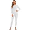 imageSampeel Thermal Underwear for Women Long Johns with Fleece Lined Long Sleeve Shirt Legging Lounge Set Cold Weather Top BottomWhite