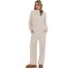 imageSampeel Two Piece Sets for Women Mock Neck Matching Sets Loungewear Fall Clothes Travel Outfits Fashion 2025 XS2XL01beige