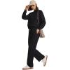 imageSampeel Two Piece Sets for Women Mock Neck Matching Sets Loungewear Fall Clothes Travel Outfits Fashion 2025 XS2XL01black1