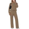 imageSampeel Two Piece Sets for Women Mock Neck Matching Sets Loungewear Fall Clothes Travel Outfits Fashion 2025 XS2XL01coffee