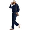 imageSampeel Two Piece Sets for Women Mock Neck Matching Sets Loungewear Fall Clothes Travel Outfits Fashion 2025 XS2XL01dark Blue
