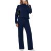 imageSampeel Two Piece Sets for Women Mock Neck Matching Sets Loungewear Fall Clothes Travel Outfits Fashion 2025 XS2XL01dark Blue