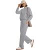 imageSampeel Two Piece Sets for Women Mock Neck Matching Sets Loungewear Fall Clothes Travel Outfits Fashion 2025 XS2XL03gray