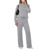 imageSampeel Two Piece Sets for Women Mock Neck Matching Sets Loungewear Fall Clothes Travel Outfits Fashion 2025 XS2XL03gray