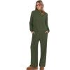imageSampeel Two Piece Sets for Women Mock Neck Matching Sets Loungewear Fall Clothes Travel Outfits Fashion 2025 XS2XL03green
