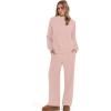 imageSampeel Two Piece Sets for Women Mock Neck Matching Sets Loungewear Fall Clothes Travel Outfits Fashion 2025 XS2XL03pink